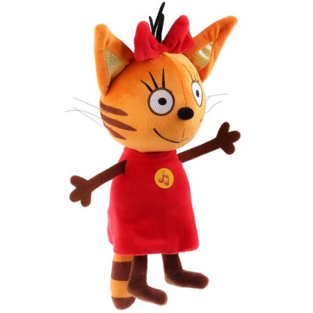 Soft musical toy "Caramel" with a spoon, 20 cm, three cats-3