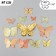 Butterflies cardboard double wings "openwork. Delicate colors" set 12 pcs h = 4-10 cm on magnet