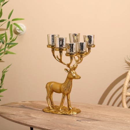 Summary for 6 candles "Deer" aluminum 23x28x41 cm-1