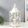 Climber Metal, glass "Lantern-Bird Garden" Nr 2 pcs D-9, 12 cm white 17x17x44 cm