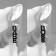 Acryl Earrings Boss Babe, black color