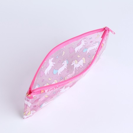 Cosmetic bag unicorns, 20.5*0.5*9.5 cm, lightning departments, pink-2