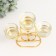 Summary metal for 3 candles "oval" d = 4.5 cm gold 6x15x17 cm