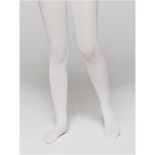 Children's tights with an openwork pattern CONTE ELEGANT EMILY, height 104-110 cm, color Bianco