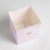 Gift box for flowers with PVC lid, packaging, "with love", 12 x 12 x 12 cm