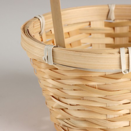 Wicker basket, d17x10.5xh33cm, natural, bamboo-1