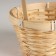 Wicker basket, d17x10.5xh33cm, natural, bamboo