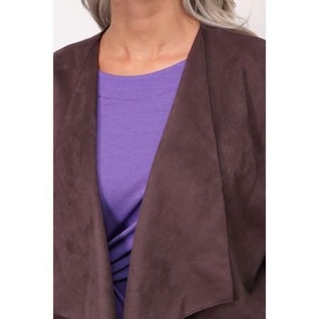 Cardigan female, size 48, brown color-9