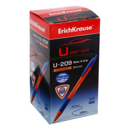 Handle Automatic Erichkrause U-209 Orange Matic & Grip 1.0, Ultra Glide Technology, Blue Ink-2