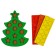 New Year's mosaic "New Year! Elegant Christmas tree ”, 17 × 12.5 × 2 cm, circle: 1.8 cm, star: 2.4 cm