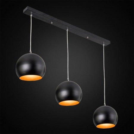 Suspended lamp Citilux "Omi" CL945135, 78x18x30 cm, 3x75W, E27, Black Color Black-3