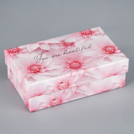 A set of boxes 10 in 1, gift packaging, “flowers”, 12 x 7 x 4 - 32.5 x 20 x 12.5 cm-6