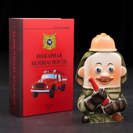 Porcelain sample "Fireman", 0.4 l, in the package of the book