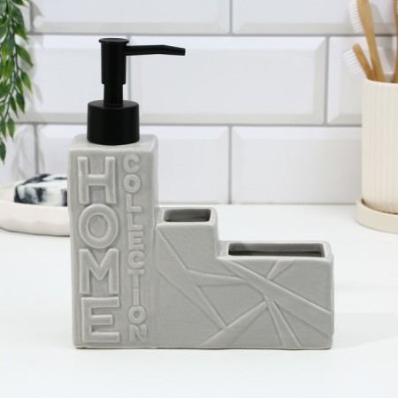 Liquid soap dispenser, gray, 16 x 12 x 4 cm.-4