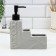 Liquid soap dispenser, gray, 16 x 12 x 4 cm.
