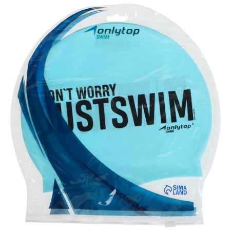 Hat of swimming adult Onlytop Justswim, silicone, girth 54-60 cm-4