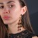 Hanging earrings "caramel", color gold