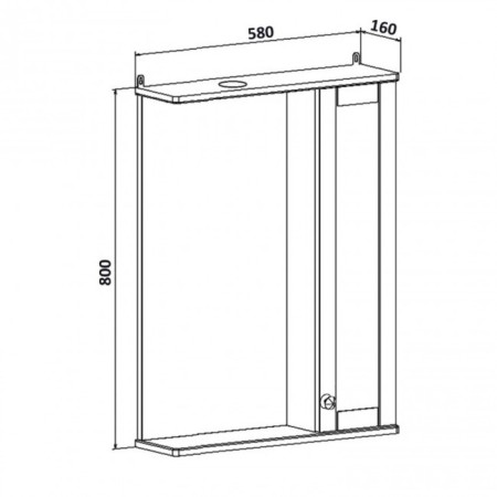 Wardrobe-mirror "Merida 58" right-3