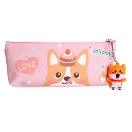 School Penal on a zipper, with a suspension, "dog", mix-3