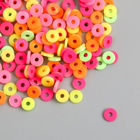 Beads for the creativity of PVC "Ring. Purvalum. Carnival" set ≈ 330 pcs 0.1x0.6x0.6 cm-2