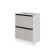 Floor cabinet with 2 drawers of suite, 600x450x820, white/light concrete/anthracite