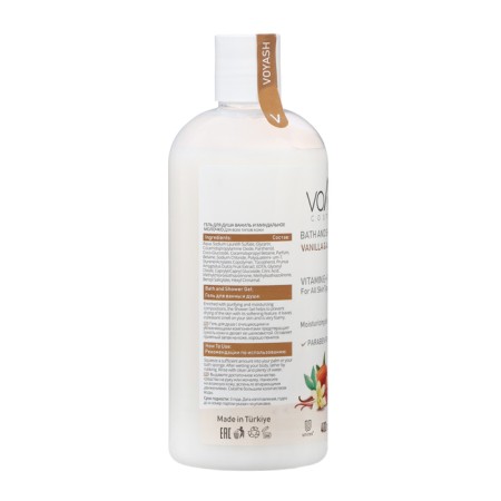 Shower gel Voyash vanilla and almond milk, 400 ml-1