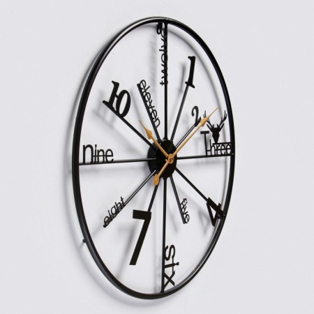 Wall watches, series: loft, "rading", smooth move, D-60 cm-2