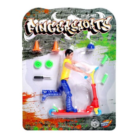 Finger scooter with a figure, mix-3