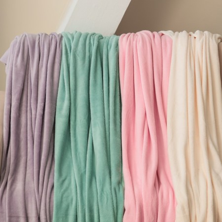 Blave with sleeves Ethel Ts. Syrennev 150*200 cm, 100% p/e, coral-flis 220 g/m2-1