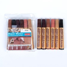 A set of furniture permanent markers, 6 colors: brown shades