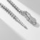 Neck metal "Snake" fastener-panel, color silver, 48 cm