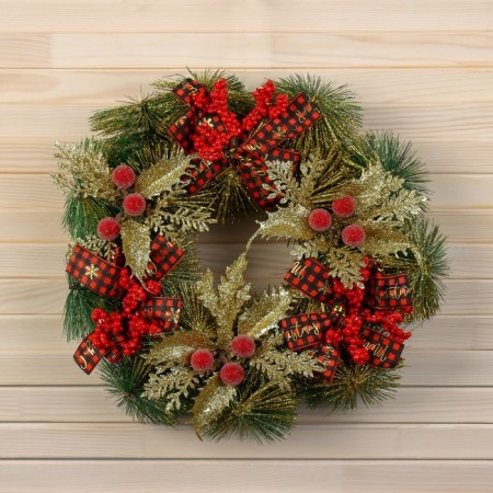 New Year's wreath D-30 cm "Bright fairy tale" frozen berries