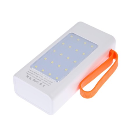 External battery YM-653, 30000 mAh, 66 W, 4USB, 3TYPE-C, lantern, fast charging, white-3