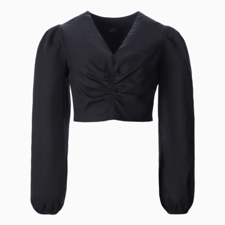 Women's shortened shirt MIST Summer Time, size 44, black-6