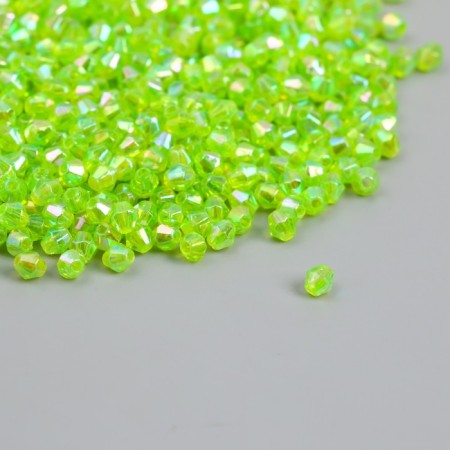 Beads for creativity Plastic "Rhombus Crystal Holography Greens" set 20 grams 0.4x0.4 cm