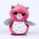 Soft toy "Owl with a gray beak", on a key fob, 10 cm, MIX color