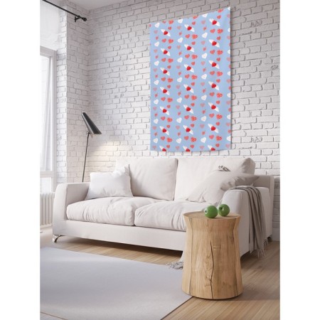 Decorative panel with photo printing "Inspired Hearts", vertical, size 150x200 cm