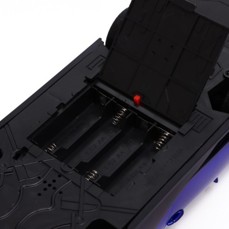 The radio -controlled "coupe" machine includes pedal and steering wheel, works on batteries, the color is blue-3