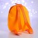Baby backpack for a girl "Fox", with a pocket, 22x17 cm