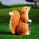 Garden figure "Squirrel standing with cones" 25x20x14cm
