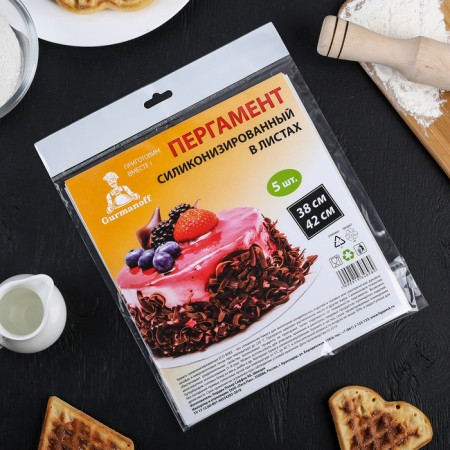 Parchment Siliconized in the sheets of Gurmanoff, 38 × 42 cm, set 5 pieces-3
