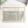 Casket glass with a metal frame "Transparency" gold 10x14.5x25 cm