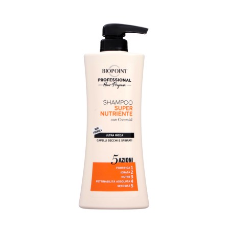 Biopoint Professional shampoo with ceramides for dry and dull hair, 400 ml