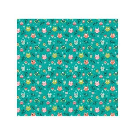 Organizer in a bath on suction cups "Christmas owls", for storing toys and trifles, size 33x39 cm-1