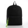 School textile backpack with a lobe of a sling, 38x29x11 cm, black
