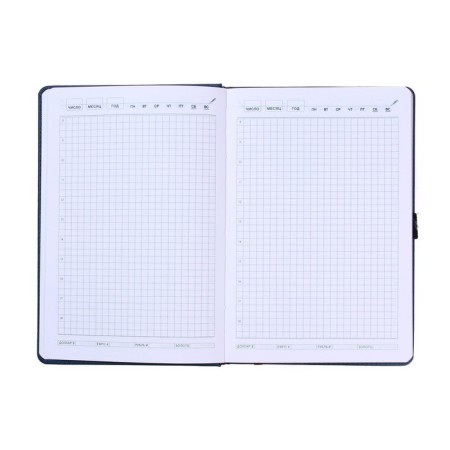 The diary is low, PVC cover, A5 format, 140 l, cell, with a strap, mix-5
