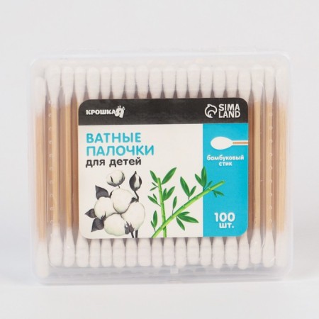 Cotton sticks, box 100 pcs., Bamboo-3