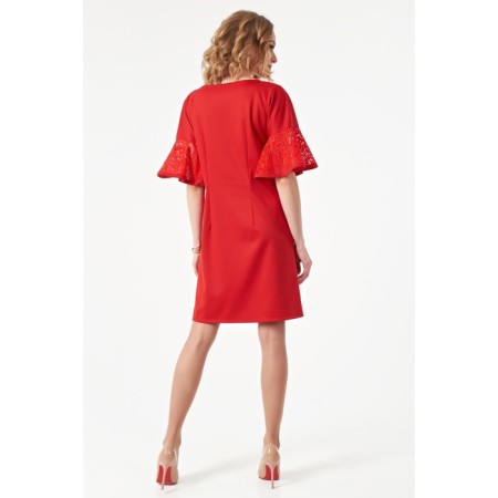 Women's dress, size 46, red color-6