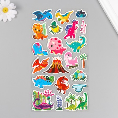 Stickers for creativity Paper "Dinopark" 15x30 cm-1