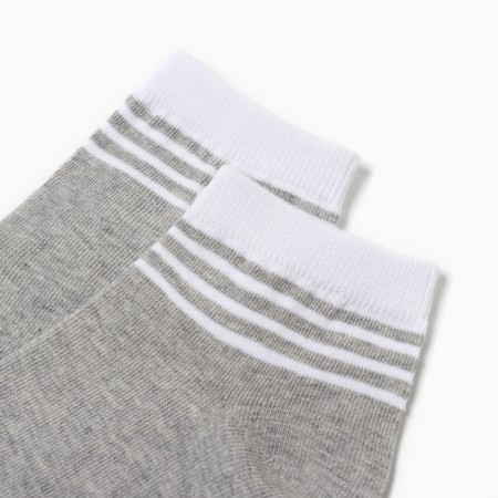 Women's strips socks, gray/white color, rr 25-1